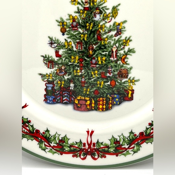 Christopher Radko Traditions Holiday Celebrations Christmas Tree Dinner Plate - Picture 6 of 12